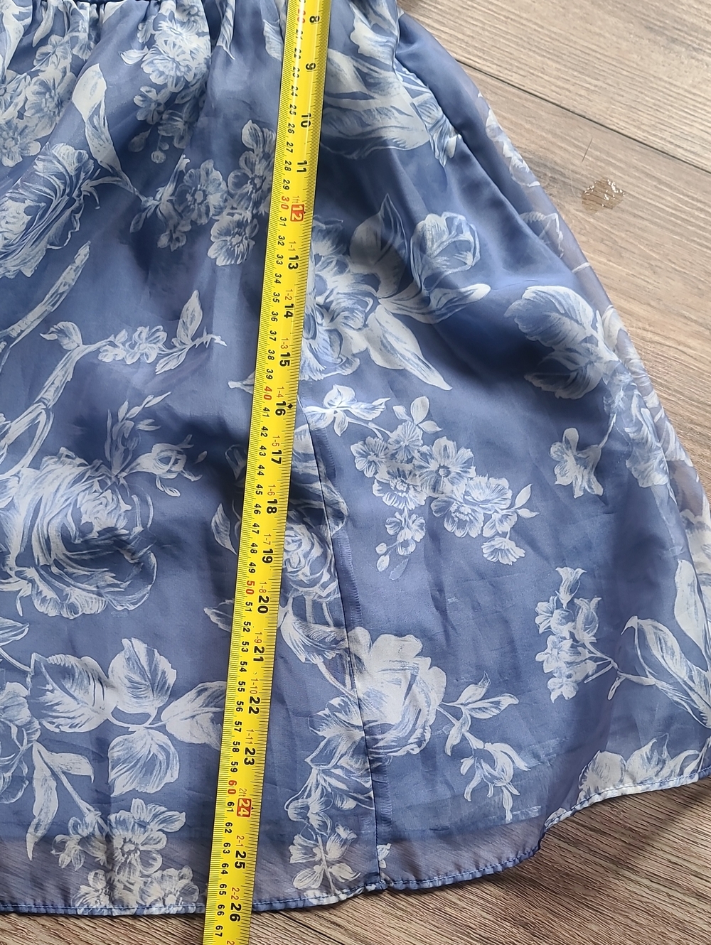 Abercrombie & Fitch Emerson Angel Sleeve Mini Dress Blue Floral Chiffon Size Sm - Picture 6 of 12